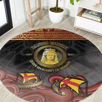 Danish Empire Round Carpet Kalmar Union With Viking Patterns - Wonder Print Shop