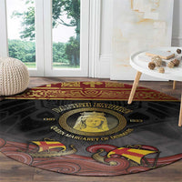 Danish Empire Round Carpet Kalmar Union With Viking Patterns - Wonder Print Shop