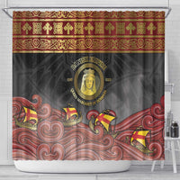 Danish Empire Shower Curtain Kalmar Union With Viking Patterns - Wonder Print Shop