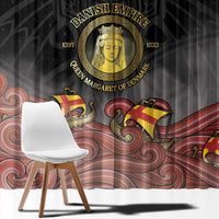 Danish Empire Window Curtain Kalmar Union With Viking Patterns - Wonder Print Shop
