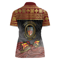Danish Empire Women Polo Shirt Kalmar Union With Viking Patterns - Wonder Print Shop