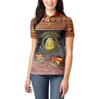 Danish Empire Women Polo Shirt Kalmar Union With Viking Patterns - Wonder Print Shop