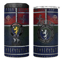 Personalized Norwegian Empire 4 in 1 Can Cooler Tumbler Ancient Viking Patterns - Wonder Print Shop