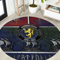 Norwegian Empire Round Carpet Ancient Viking Patterns - Wonder Print Shop