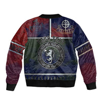 Personalized Norwegian Empire Sleeve Zip Bomber Jacket Ancient Viking Patterns - Wonder Print Shop