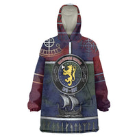 Personalized Norwegian Empire Wearable Blanket Hoodie Ancient Viking Patterns - Wonder Print Shop
