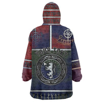 Personalized Norwegian Empire Wearable Blanket Hoodie Ancient Viking Patterns - Wonder Print Shop