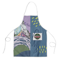 Climbing Apron Mountain Art Retro Style