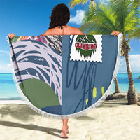 Climbing Beach Blanket Mountain Art Retro Style