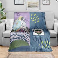 Climbing Blanket Mountain Art Retro Style