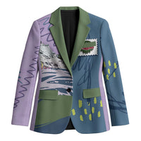 Custom Climbing Blazer Mountain Art Retro Style