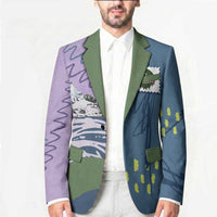 Custom Climbing Blazer Mountain Art Retro Style
