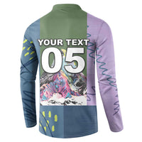 Custom Climbing Button Sweatshirt Mountain Art Retro Style