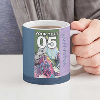 Custom Climbing Ceramic Mug Mountain Art Retro Style