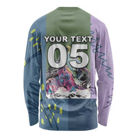 Custom Climbing Long Sleeve Shirt Mountain Art Retro Style