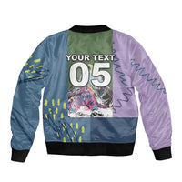 Custom Climbing Sleeve Zip Bomber Jacket Mountain Art Retro Style