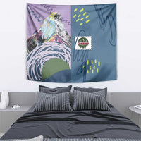 Climbing Tapestry Mountain Art Retro Style