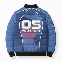 Custom USA Climbing Bomber Puffer Jacket American Eagle Climber