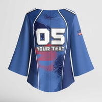 Custom USA Climbing Kimono Sleeve Blouse American Eagle Climber