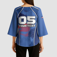 Custom USA Climbing Kimono Sleeve Blouse American Eagle Climber
