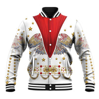 American Eagle Rock Star Costume Baseball Jacket Vintage 70s Rhinestone Patriotic Stage Outfit