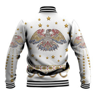 American Eagle Rock Star Costume Baseball Jacket Vintage 70s Rhinestone Patriotic Stage Outfit