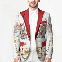 American Eagle Rock Star Costume Blazer Vintage 70s Rhinestone Patriotic Stage Outfit