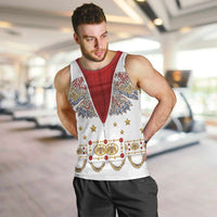 American Eagle Rock Star Costume Men Tank Top Vintage 70s Rhinestone Patriotic Stage Outfit