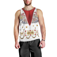American Eagle Rock Star Costume Men Tank Top Vintage 70s Rhinestone Patriotic Stage Outfit