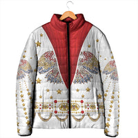American Eagle Rock Star Costume Padded Jacket Vintage 70s Rhinestone Patriotic Stage Outfit