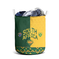 South Africa Football Laundry Basket Diamond Protea Flower Symmetrical Style