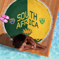 South Africa Football Beach Blanket Diamond Protea Flower Symmetrical Style