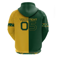 Custom South Africa Football Hoodie Diamond Protea Flower Symmetrical Style
