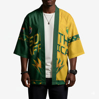 Custom South Africa Football Kimono Diamond Protea Flower Symmetrical Style
