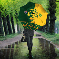 South Africa Football Umbrella Diamond Protea Flower Symmetrical Style