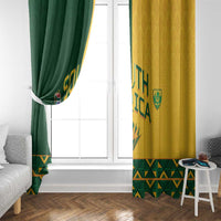 South Africa Football Window Curtain Diamond Protea Flower Symmetrical Style