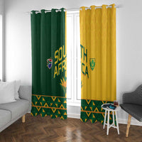 South Africa Football Window Curtain Diamond Protea Flower Symmetrical Style