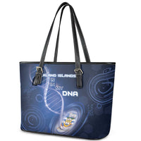 Falkland Islands Is In My DNA Leather Tote Bag - Wonder Print Shop