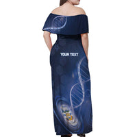 Personalized Falkland Islands Is In My DNA Off Shoulder Maxi Dress - Wonder Print Shop