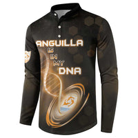 Personalized Anguilla Is In My DNA Button Sweatshirt - Wonder Print Shop