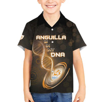 Personalized Anguilla Is In My DNA Family Matching Off Shoulder Short Dress and Hawaiian Shirt - Wonder Print Shop