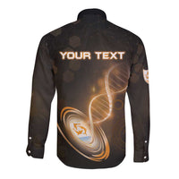 Personalized Anguilla Is In My DNA Long Sleeve Button Shirt - Wonder Print Shop