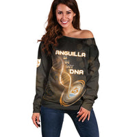 Personalized Anguilla Is In My DNA Off Shoulder Sweater - Wonder Print Shop