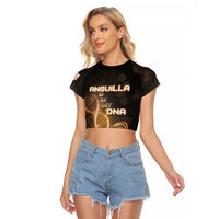 Personalized Anguilla Is In My DNA Raglan Cropped T Shirt - Wonder Print Shop