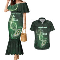 Personalized The British Virgin Islands Is In My DNA Couples Matching Mermaid Dress and Hawaiian Shirt - Wonder Print Shop