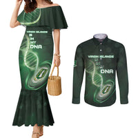 Personalized The British Virgin Islands Is In My DNA Couples Matching Mermaid Dress and Long Sleeve Button Shirt - Wonder Print Shop