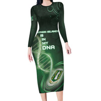 Personalized The British Virgin Islands Is In My DNA Long Sleeve Bodycon Dress - Wonder Print Shop