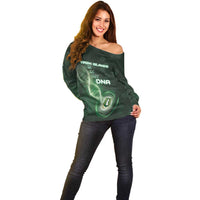 Personalized The British Virgin Islands Is In My DNA Off Shoulder Sweater - Wonder Print Shop