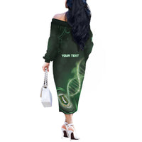 Personalized The British Virgin Islands Is In My DNA Off The Shoulder Long Sleeve Dress - Wonder Print Shop