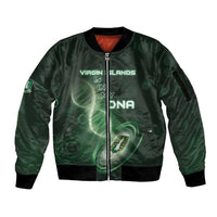 Personalized The British Virgin Islands Is In My DNA Sleeve Zip Bomber Jacket - Wonder Print Shop